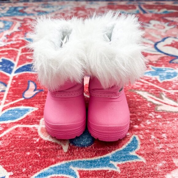 Toddler Pink Floral, Waterproof Winter Boots, 70HappyGW17 - Picture 2 of 8